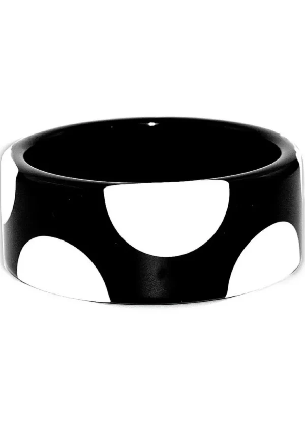 Succubus Jewels Zaza Polkadot 50's Bangle Black White