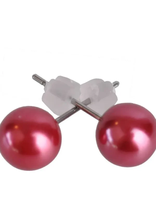 Succubus Pearl 50's Studs Pink