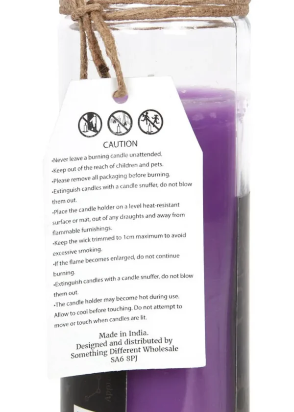 Succubus Prosperity Spell Candle in Glass Lavender