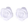 Succubus Satin Rose Earrings White