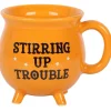 Succubus Stirring Up Trouble Cauldron Mug Orange