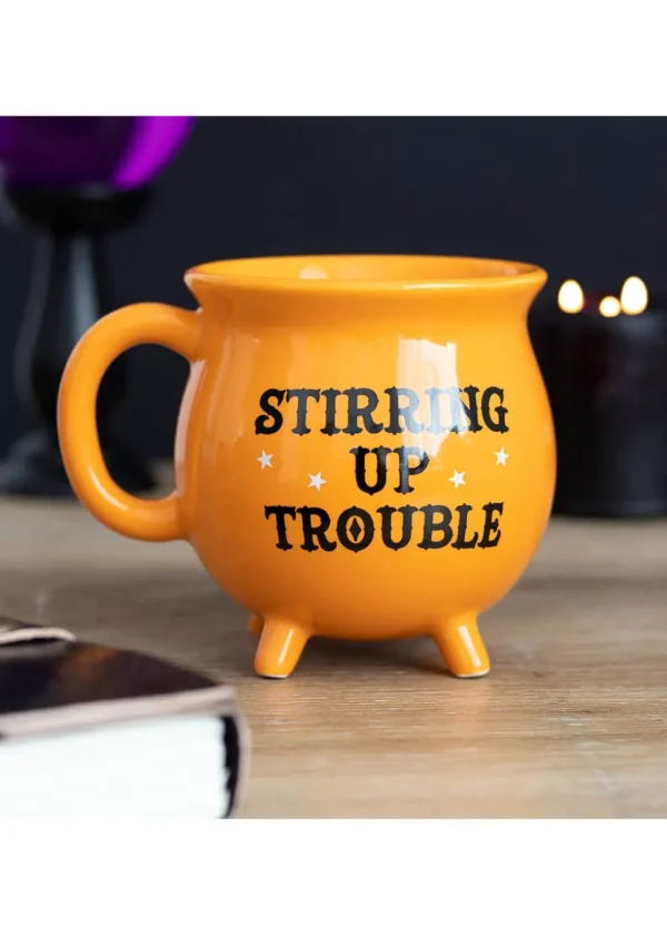 Succubus Stirring Up Trouble Cauldron Mug Orange