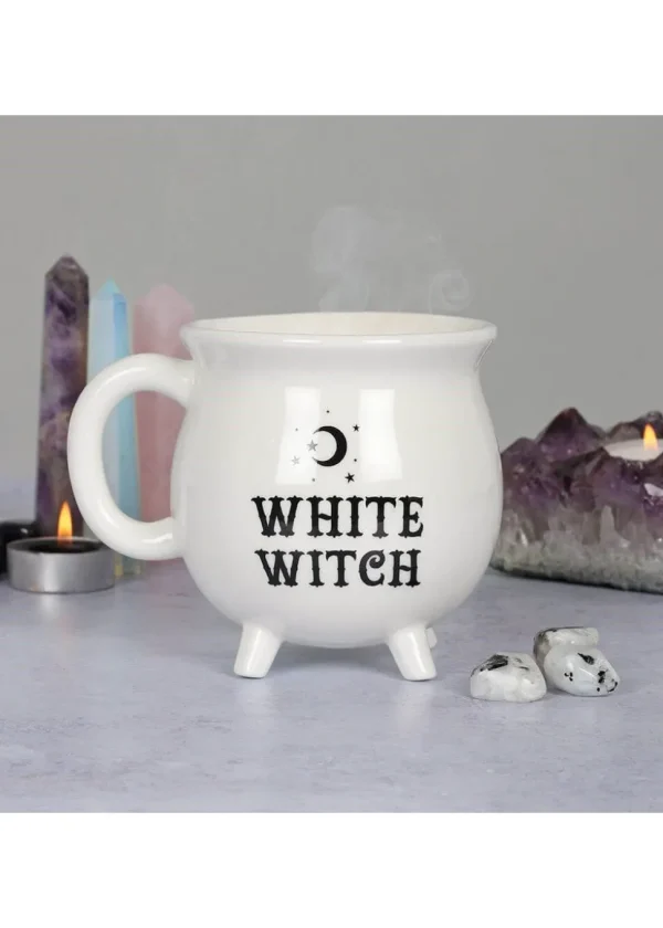Succubus White Witch Cauldron Mug White