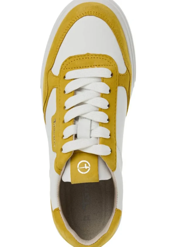 Tamaris Anna Leather 70's Sneakers Yellow