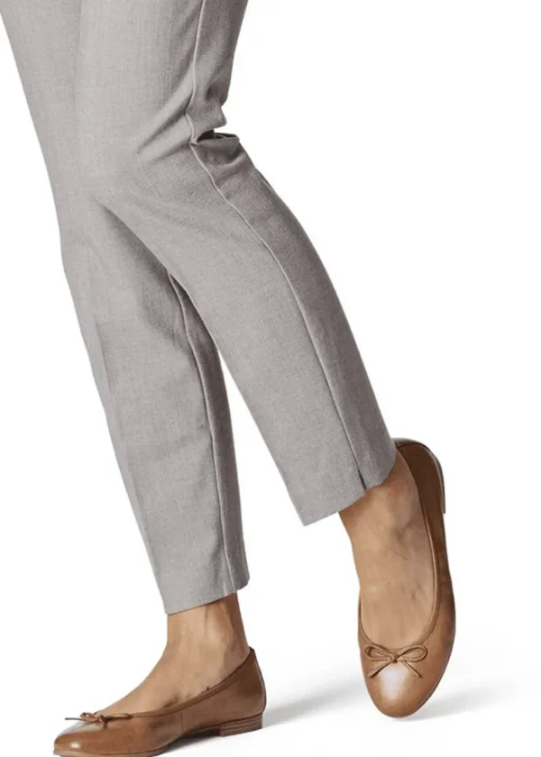 Tamaris Audrey Leather Ballerinas Chestnut