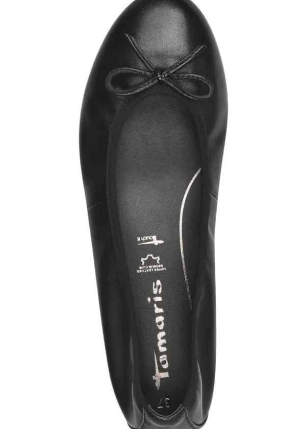 Tamaris Audrey Leren Ballerinas Black