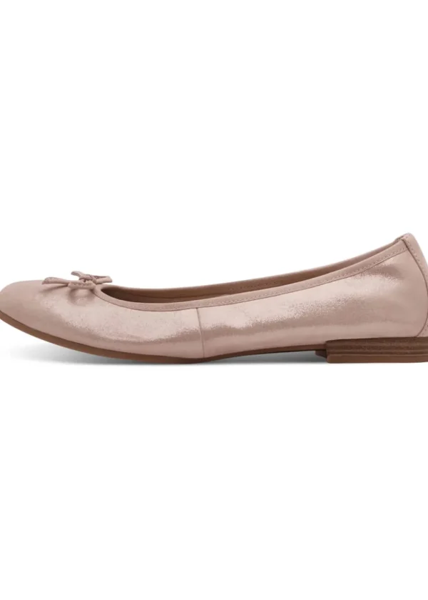 Tamaris Audrey Pearl Leather Ballerinas Pink