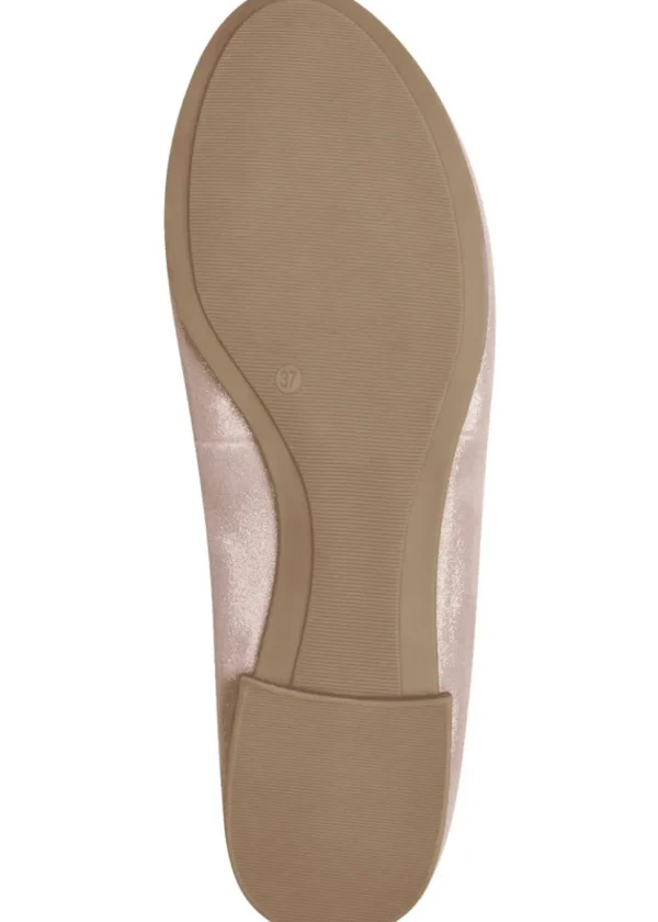 Tamaris Audrey Pearl Leather Ballerinas Pink