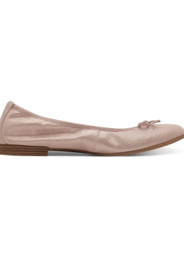 Tamaris Audrey Pearl Leather Ballerinas Pink