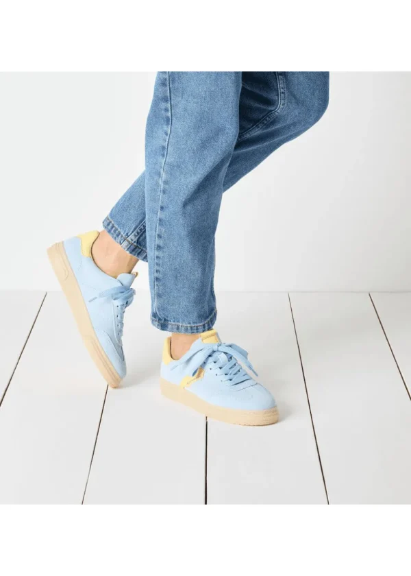Tamaris Brenna Leren 70's Sneakers Light Blue