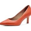 Tamaris Carrie Leather Pumps Orange