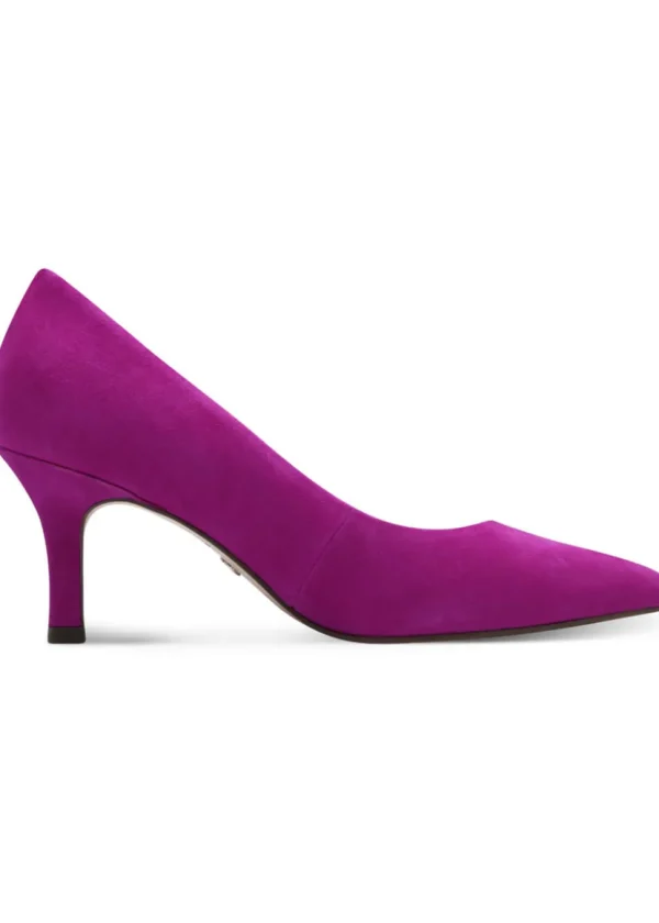 Tamaris Carrie Leather 50's Pumps Dark Pink