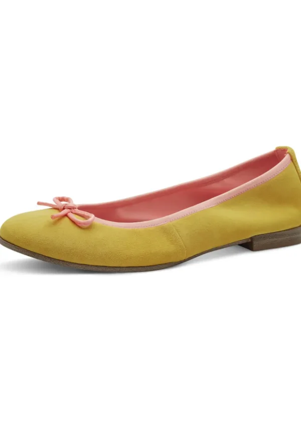 Tamaris Claire Leren Ballerina's Yellow
