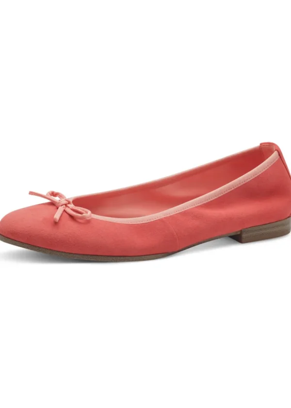 Tamaris Claire Leren Ballerina's Pale Red