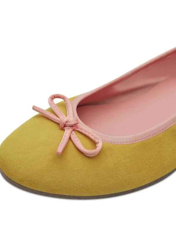 Tamaris Claire Leren Ballerina's Yellow