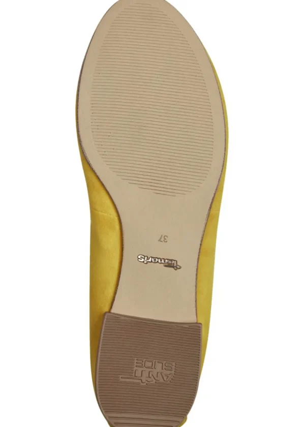 Tamaris Claire Leren Ballerina's Yellow