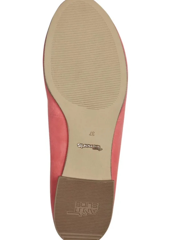 Tamaris Claire Leren Ballerina's Pale Red