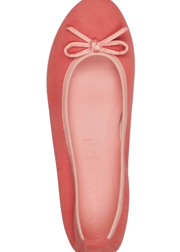 Tamaris Claire Leren Ballerina's Pale Red