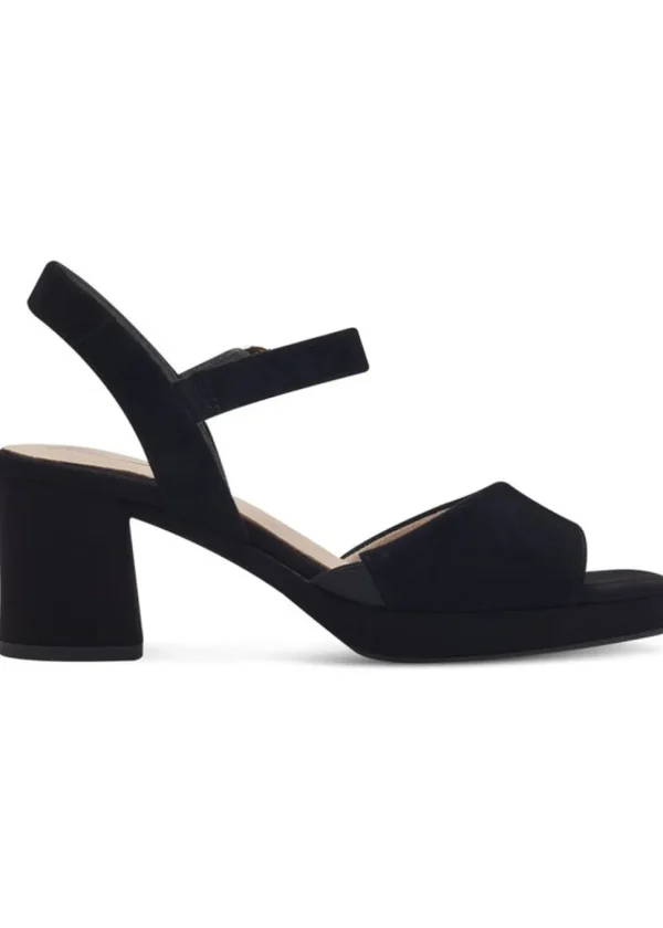 Tamaris Comfort Alexis Leather Suede 50's Sandals Pumps Black