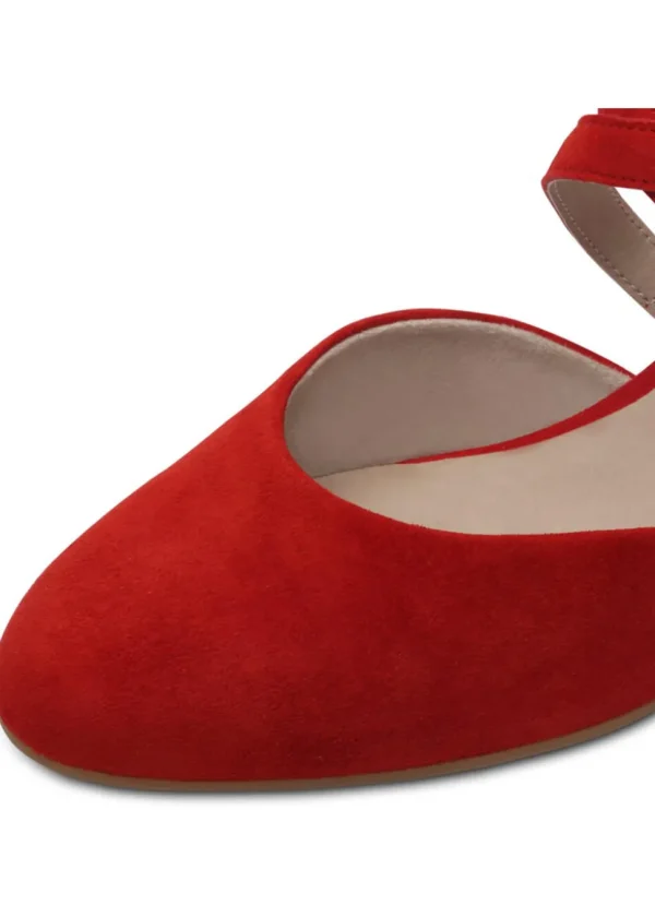 Tamaris Comfort Annabelle Suede Leather Pumps Red