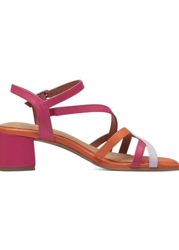 Tamaris Comfort Gina Leather 70's Sandals Pumps Fuchsia