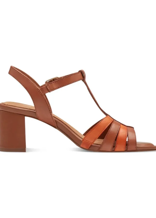 Tamaris Comfort Sally Leather 70's Sandals Pumps Brown