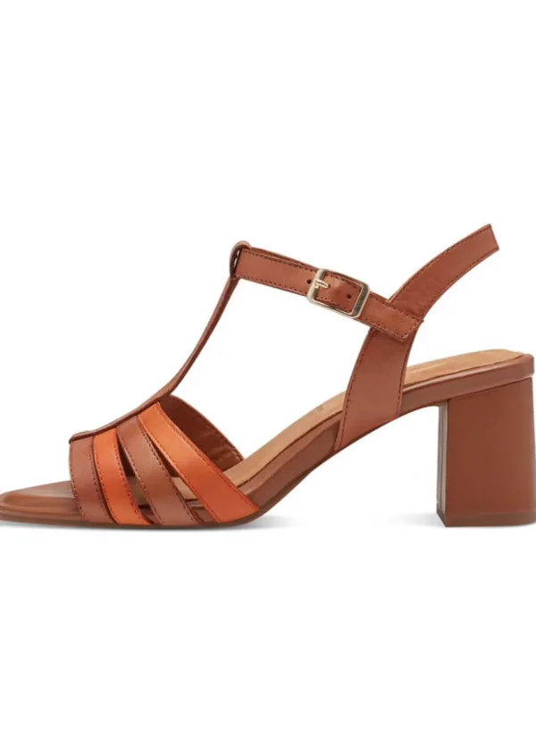 Tamaris Comfort Sally Leather 70's Sandals Pumps Brown
