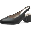 Tamaris Comfort Zara Leather Slingback Pumps Black