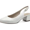Tamaris Comfort Zara Leather Slingback Pumps Pearlized