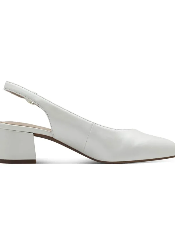 Tamaris Comfort Zara Leather Slingback Pumps Pearlized