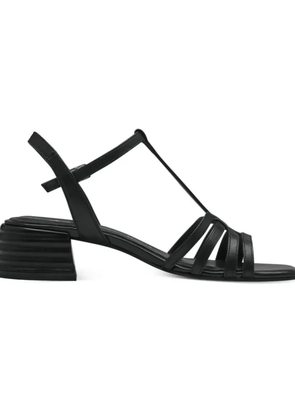 Tamaris Jane Leather 60's Sandals Pumps Black