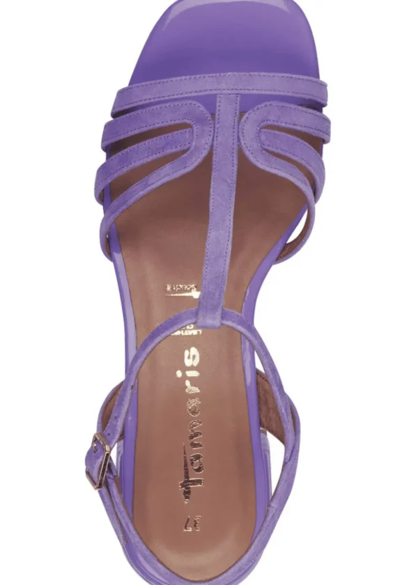 Tamaris Jane Leather 60's Sandals Pumps Light Purple