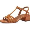 Tamaris Jane Leren 60's Sandals Pumps Orange
