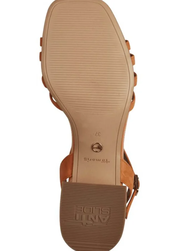 Tamaris Jane Leren 60's Sandals Pumps Orange