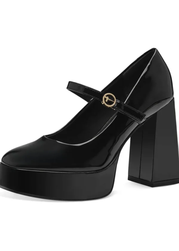 Tamaris Joy Patent Vegan 50's Pumps Black