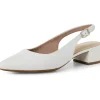 Tamaris Kaylee Slingback Leather Pumps White