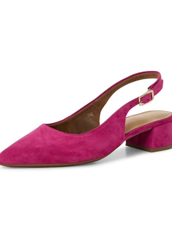 Tamaris Kaylee Slingback Leather Pumps Pink