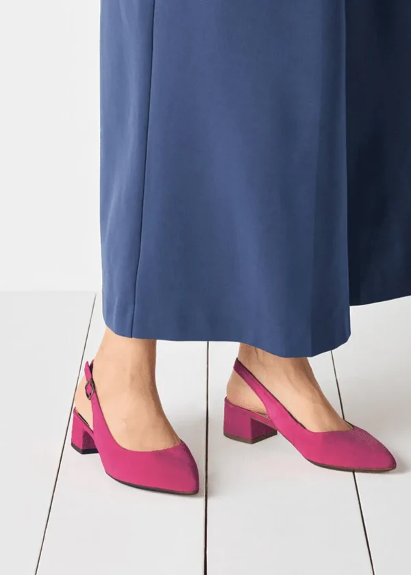 Tamaris Kaylee Slingback Leather Pumps Pink