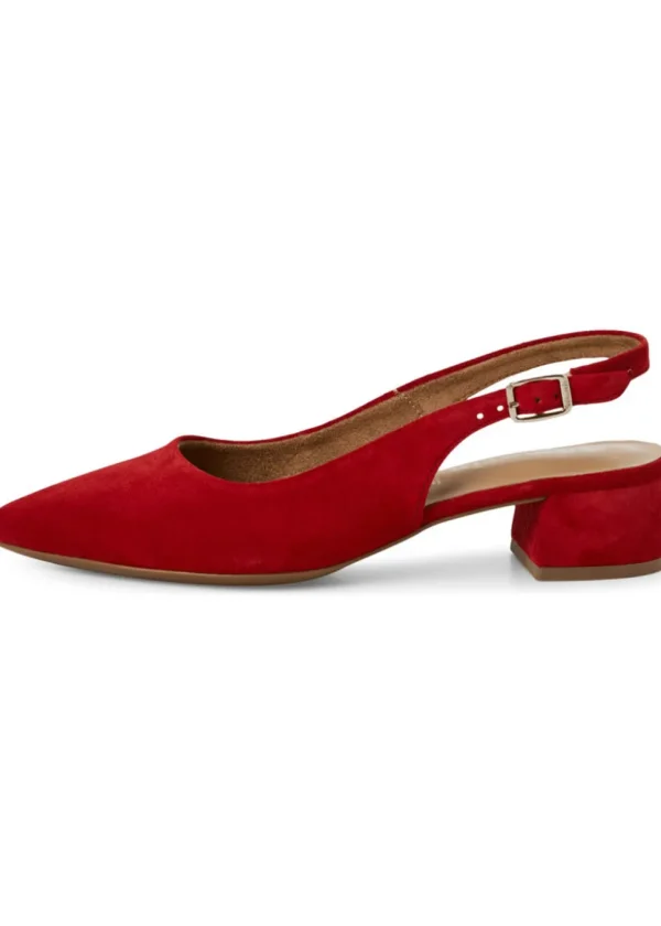 Tamaris Kaylee Slingback Leather Pumps Red