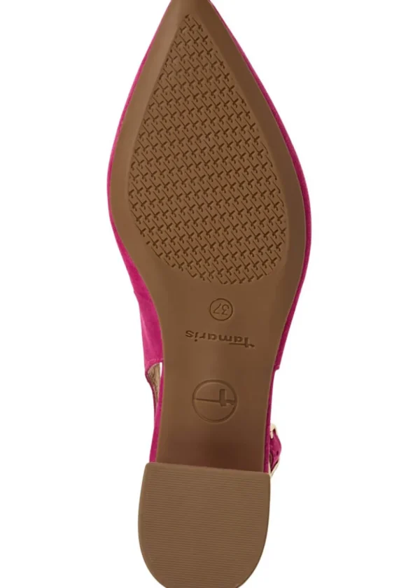 Tamaris Kaylee Slingback Leather Pumps Pink