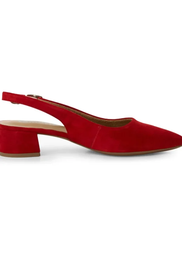 Tamaris Kaylee Slingback Leather Pumps Red