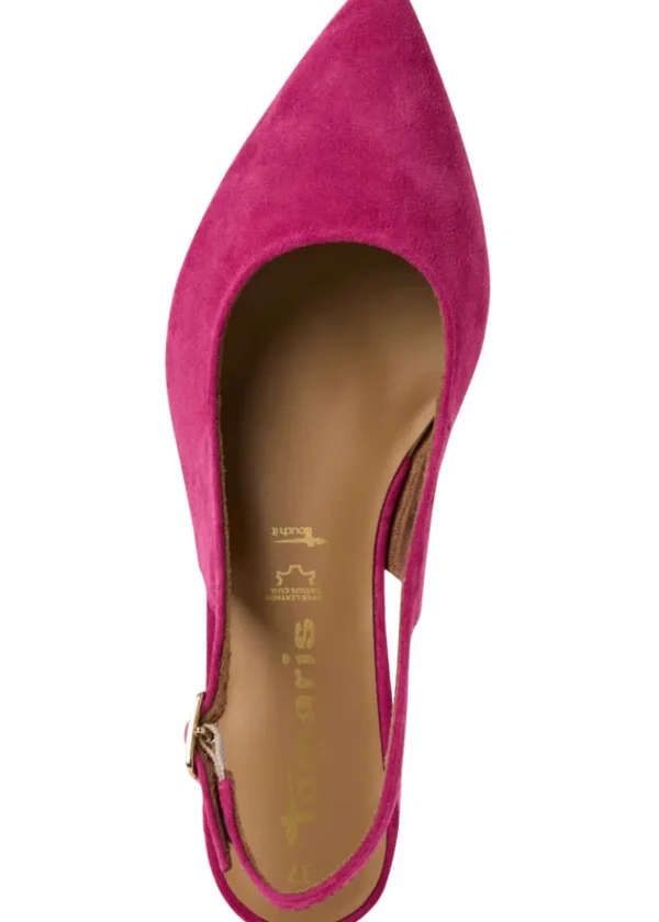 Tamaris Kaylee Slingback Leather Pumps Pink