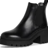 Tamaris Kim Leather Chelsea 80's Boots Black