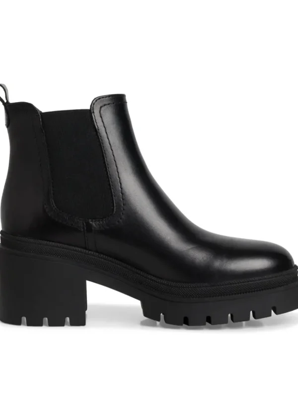Tamaris Kim Leather Chelsea 80's Boots Black