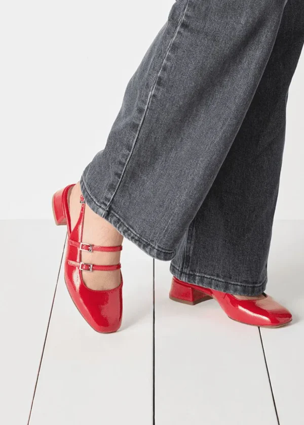 Tamaris Lana Patent 60's Pumps Red