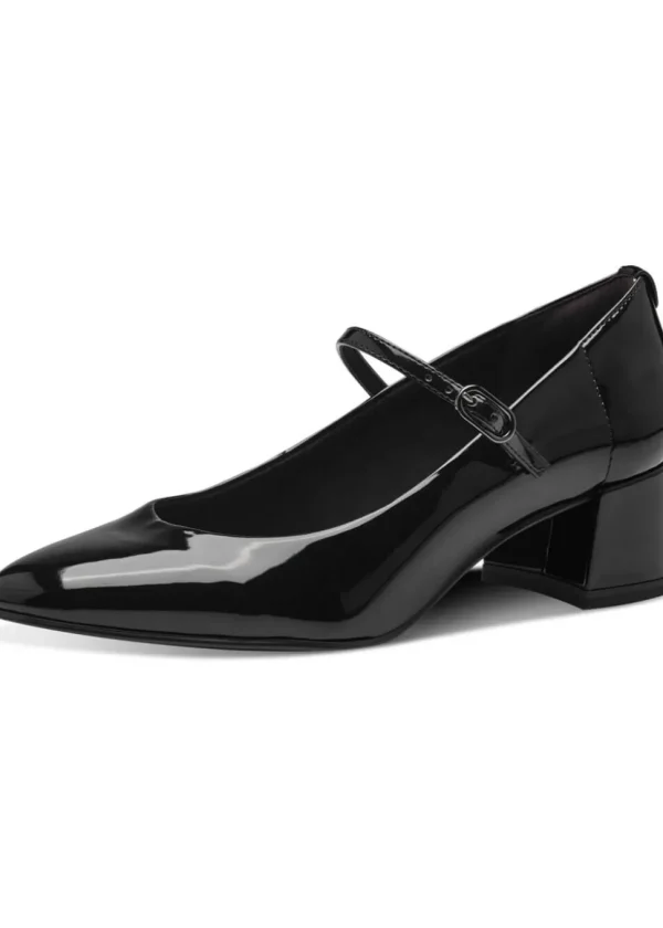 Tamaris Lisa Patent Vegan 60's Pumps Black