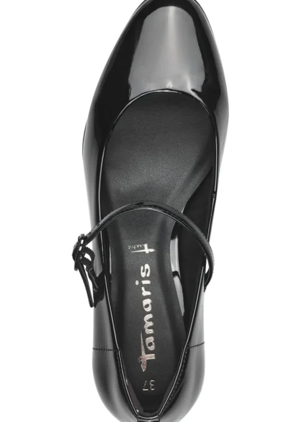 Tamaris Lisa Patent Vegan 60's Pumps Black