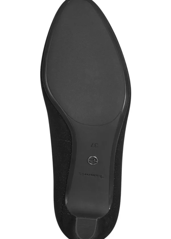 Tamaris Lucy Structure Sprakle 50's Pumps Black