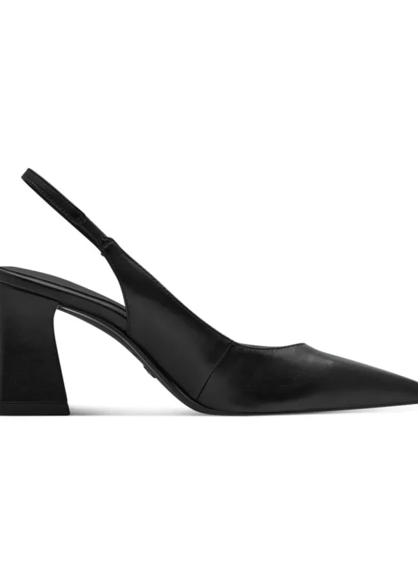 Tamaris Miranda Leather 60's Slingback Pumps Black
