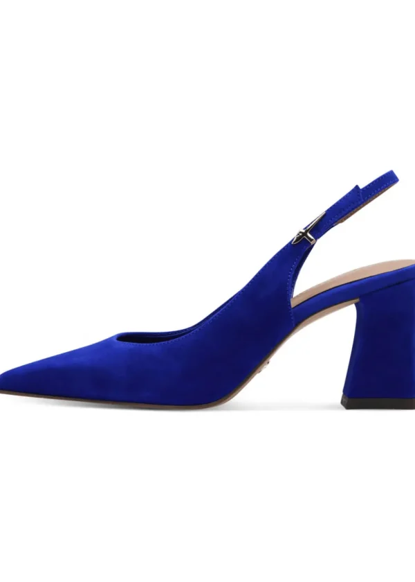 Tamaris Miranda Leather Slingback Pumps Royal Blue
